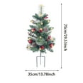 thumbnail image 3 of 30 Inch Outdoor Christmas Tree with Pine Cones Golden Red Berries Small Artificial Xmas Tree LED Battery Operated for Porch Pathway Christmas Decor Holiday Home, 3 of 6