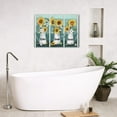 thumbnail image 4 of Farmhouse Sunflower Cotton Bathroom Decor Wall Art Rustic Hummingbird Floral Pictures Wall Decor Relax Soak Unwind Bathroom Sign Canvas Painting Prints Artwork Framed for Bathroom Bedroom 16"x12", 4 of 6