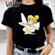 thumbnail image 4 of Camisetas con estampado de Tinker Bell para mujer, camiseta gráfica de cuento de hadas de Anime de dibujos animados a la moda de verano, ropa bonita de gran tamaño para chica, Tops, 4 of 5