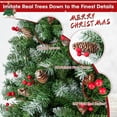 thumbnail image 4 of Spaco Hinged Christmas Tree with 450 PVC Branch Tips and 200 Warm White LED Lights, 7.5 Ft Artificial Christmas Tree, Christmas Tree for Indoor and Outdoor as Living Room, Garden, Green, 4 of 7