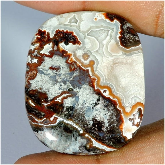 67.50Cts Wonderful Natural Red Crazy Lace Agate Cushion Cabochon Gemstone