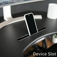 thumbnail image 2 of VIVO Black Corner Electric Height Adjustable Cubicle Sit to Stand Desk Riser, 2 of 8