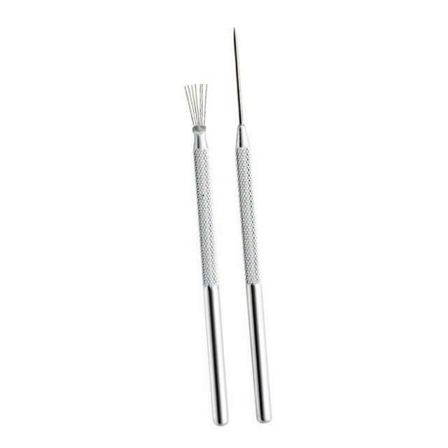 simhoa Clay Needle Tool Portable Embossing Pattern Feather Pin Modeling for Carving DIY 2pcs