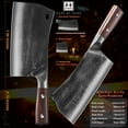 thumbnail image 3 of ENOKING 7.5" Meat Cleaver Knife, Stainless Steel Heavy Duty Butcher Bone Chopper Knife for Kitchen, Christmas Gift for Him, 3 of 11