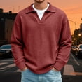 thumbnail image 3 of Kureaily Knit Collared Shirt Breathable Comfortable Casual Top For Everyday Wear Men’s Short Sleeve Shirt, 3 of 5