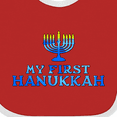 thumbnail image 4 of Inktastic My First Hanukkah with Menorah Boys or Girls Baby Bib, 4 of 4