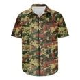 thumbnail image 4 of cllios Mens Camo Hawaiian Shirts Button Down Shirt for Men Military Work Beach Tshirts Short Sleeve Bowling T-Shirts Party Tops, 4 of 5