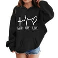 thumbnail image 4 of MUXiin Jesus Hoodie Faith Over Fear Kids Trendy Cute Christian Letter Print Sweatshirts Pullover Tops with Pockets, 4 of 4