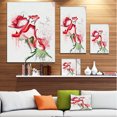 thumbnail image 3 of Fantastic Red Roses Watercolor - Floral Canvas Art Print, 3 of 4