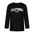 thumbnail image 3 of Big and Tall Shirts for Men 3/ 4 Sleeve Letter City Name T Shirts Comfortable Crewneck Solid Color Fit Tee Shirt Tops Men Graphic T Muscle for The Pack L, 3 of 3