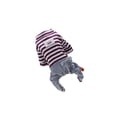 thumbnail image 1 of Methold Mono de algodón para mascotas con lazo a rayas, Universal, transpirable, lavable, Unisex, para interiores y exteriores, ropa para mascotas Ropa para mascotas Marrón Methold PT004702-02, 1 of 6
