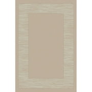 Angle View: Orian Edge Accent Rug 3'11" x 5'5", Sand