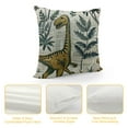 thumbnail image 4 of Fenyluxe Throw Pillow Covers for Couch Childish Dinosaur Bed Or Sofa Pillows Case Scandinavian Abstract Dragon Trendy Cartoon Doodle Art Black White Nursery Decorative Square Cushion Covers White, 4 of 5