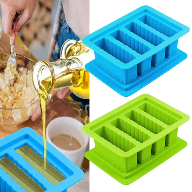 Mosey Silicone Butter Mold with Airtight Lid 4 Cavities Food Grade Homemade  Butter Making Mould Refrigerator Storage Box Food Container Kitchen