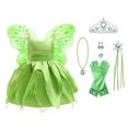 thumbnail image 1 of Robe de Princesse Tiana Petite Fille Robe Tinker bell Fille Cadeau Halloween Déguisement Accessoires de Luxe Tenues, 1 of 6