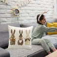 thumbnail image 4 of Qocolhg Happy Easter Throw Pillow Covers 15.7x15.7 Inch Bunny Egg Spring Floral Decorative Holiday Party Cushion Cases for Sofa Couch, Easter Decorations for Home, 4 of 6