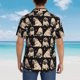 thumbnail image 4 of Fotbe French Bulldog Camisa Hawaiana para Hombre Unisex – Camisa Casual de Verano con Botones de Manga Corta de Algodón y Lino,Medium, 4 of 7