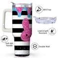 thumbnail image 2 of Graphic Design Stainless Steel Insulated Mug with Lid and Handle, 30oz, 2 of 4