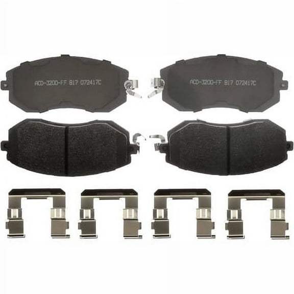 ACDelco Silver Ceramic Brake Pad Set, w/ Hardware Fits select: 2011-2018 SUBARU FORESTER, 2014 SUBARU OUTBACK
