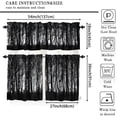 thumbnail image 5 of Gothic Valance Curtain Dark Forest Trees Foggy Mysterious Nature Rod Pocket Valance Window Treatments Short Curtains for Kitchen Living Room Bathroom Decor 54x18 Inch + 27x36 Inch X 2, 5 of 5