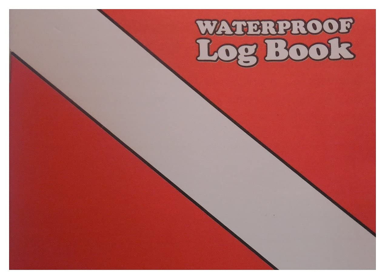 Marine Sports Waterproof Dive Log 5.5 Inch x 4.5 Inch Red/White