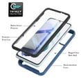 thumbnail image 2 of Case for Samsung Galaxy S21 with Built-in Screen Protector, Hybrid Rugged Full Body Drop Protection Shockproof Anti-Scratch Transparent Clear PC Back Phone Cover, Blue, 2 of 6