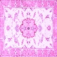 thumbnail image 1 of Ahgly Company Indoor Square Medallion Purple Traditional Area Rugs, 5' Square, 1 of 4