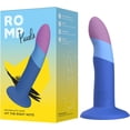 thumbnail image 7 of ROMP Piccolo 5" Silicone Dildo with Suction Base | Bullet Vibrator Compatible | Blue, 7 of 7