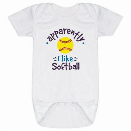 

Softball Baby & Infant One Piece | Apparently I Like Softball | Bodysuit Medium