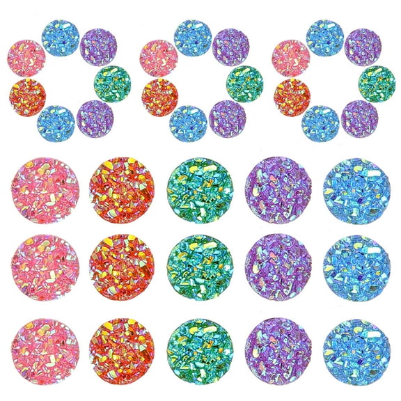 FUTUREORYY Rhinestone Embellishments for Crafts 100 Pcs Assorted Color Flat Back Rhinestones Bulk