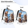 thumbnail image 4 of Xecao Cute Guinea Pig Sea for Canvas College Laptop Backpack, Durable Rucksack Travel Notebook Bag School Backpack Book Bag for Men Women, 4 of 8