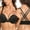 Inky Black, variant on Women's Push Up Bra Racerback Front Closure Criss-Cross Padded T-Shirt Bras Underwire Add Cup, Black 38E