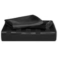thumbnail image 4 of Lorviah 3 Piece Striped Satin Duvet Cover Set Twin Size, Soft & Hair/Skin Friendly, Black, 4 of 5