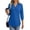 Blue #006, variant on Women's V Neck Polo Shirts 3/4 Length Sleeve Tops Collared Business Casual Summer Blouses White XL
