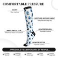 thumbnail image 3 of Lsque Penguin Winter Fun Pattern Sport Compression Socks for Men & Women 15-20 mmHg Knee High Nurse Pregnant Running Medical and Travel Athletic, 3 of 6