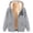 Gray, variant on Jalioing Fleece Lined Hooded Sweatshirt for Women Long Sleeve Zipper Up Winter Thermal Jacket Thick Warm Coat