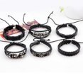 thumbnail image 4 of 1Set/5-6PCs Punk Rock Skull Star Multi Charm Bracelet Women Men Gothic Jewelry Braided Rope Leather Bracelet Men, 4 of 4