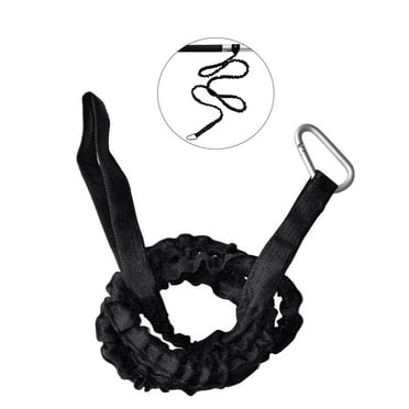 GOGHOST Stretchable Kayak Paddle Leash Tether with D-Shape Carabiner Bungee Leash Strap 1ft for Kayaking Canoe SUP Board Paddles, Surfboard, Fishing Poles Rods