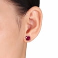 thumbnail image 4 of Everly Women's Created Sapphire and Created Ruby Sterling Silver Earrings, 4 of 6