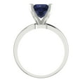 thumbnail image 4 of Clara Pucci 14K White Gold 2ct BlueSapphire Solitaire Ring for Women, 4 of 8