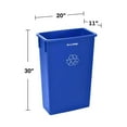 thumbnail image 4 of Alpine Industries 23 Gallon Slim Trash Can - Compact Garbage Bin - Wide Open Top Slender Durable Plastic Waste Container Ideal for Homes Offices and Other Commercial Space (Blue), 4 of 6
