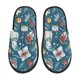 thumbnail image 1 of Balery Christmas Snowman Gift Pantuflas de Casa de Felpa Silenciosas con Diseño Estampado, Zapatillas Cómodas Antideslizantes de Algodón para Interior-Medium, 1 of 8