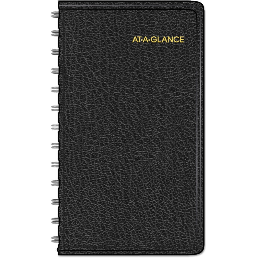 At-A-Glance Products B1250208 Weekly Planner - 4.5 x 2.5 in. - January to December - 2025 - - Black