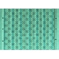 thumbnail image 1 of Ahgly Company Machine Washable Indoor Rectangle Abstract Turquoise Blue Modern Area Rugs, 3' x 5', 1 of 4