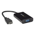 thumbnail image 1 of StarTech.com HDMI to VGA Video Adapter Converter with Audio for Desktop PC / Ordinateur Portable / Ultrabook - 1920x1080 - Adaptateur - HDMI Mâle vers HD-15 (VGA), mini jack, Micro-USB Type B Femelle - 9,8 Po - Noir - support 1080p, Actif - pour P/N : DK30CH2DEP, DK30CH2DEPUE, MST30C2DPPD, 1 of 10