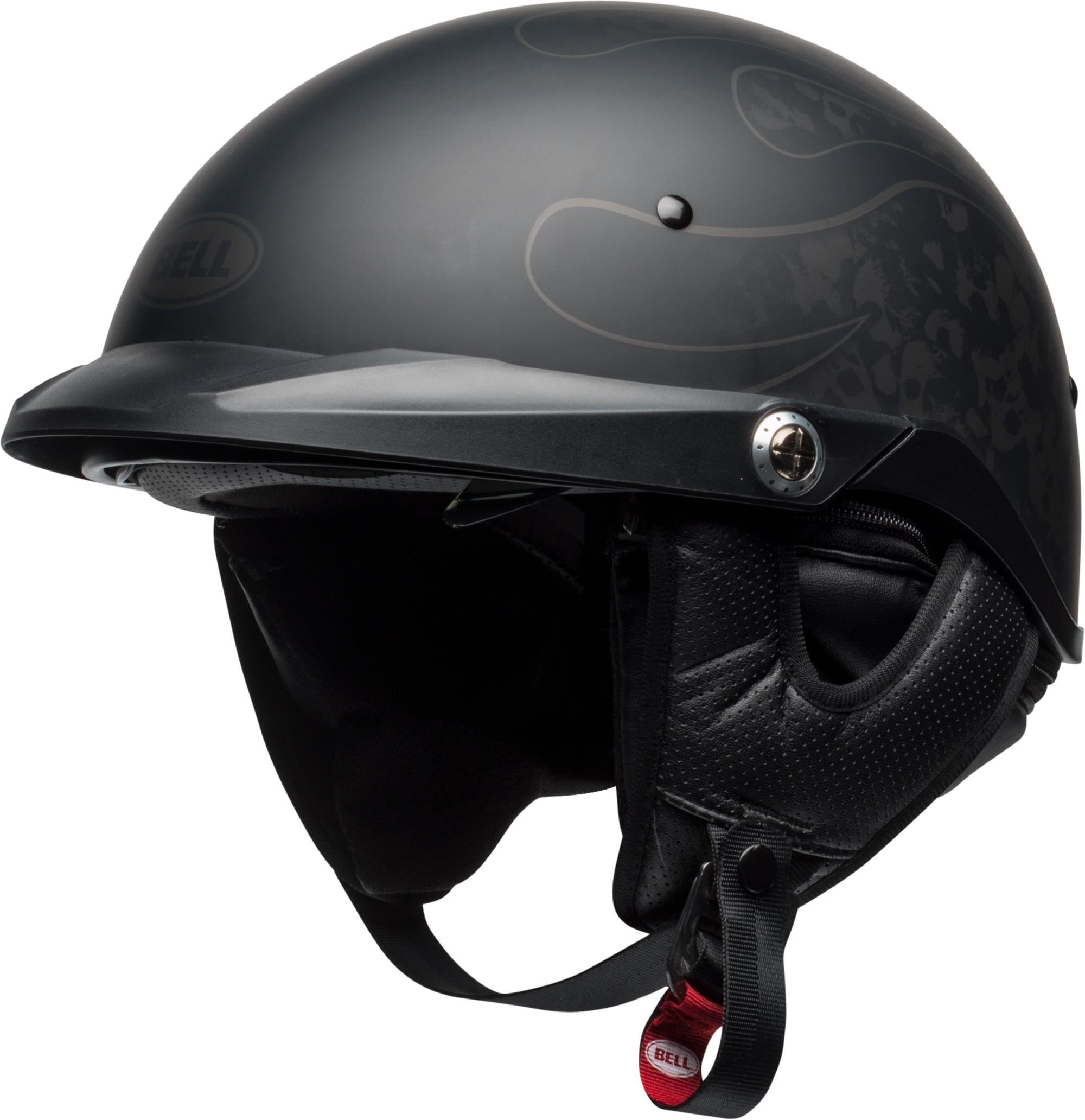 Bell Pit Boss Open Face Motorcycle Half Helmet Catacombs Flat Matte Black Medium