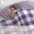 thumbnail image 5 of Purple Checkered Bedding 3 Piece Duvet Cover Set Twin Size, Farmhouse Buffalo Plaid Soft Microfiber Comforter Cover with Zipper Closure & Pillowcases, Wrinkle & FadeResistant Quilt Cover, 5 of 9