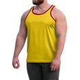 thumbnail image 5 of USNSM Men's Mesh Basketball Tank Top Workout Gym T-Shirts Loose Breathable Comfortable Sleeveless Training Shirt Yellow M, 5 of 5