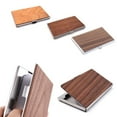 thumbnail image 2 of Professional Wood Business Card Holder Pocket Business Card for Case Slim Business Card for Carrier Business Card Holders for Men & Women, 2 of 16