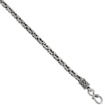 thumbnail image 2 of 4mm Sterling Silver Round BYZANTINE Chain Necklace for Men & Women Antiqued Finish Nickel Free 18 inch, 2 of 3